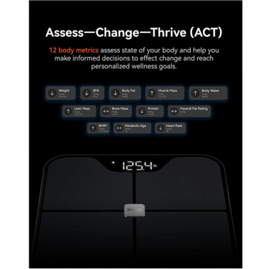 iHealth | Wireless Body Composition Scale | Nexus Pro | Maximum weight (capacity) 181 kg | Body Mass Index (BMI) measuring | Black