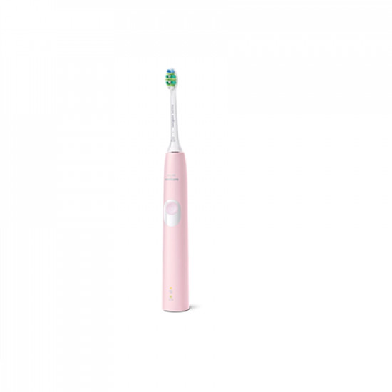 Philips | Sonic Electric Toothbrush | HX6800/35 ProtectiveClean 4300 | Rechargeable | For adults | Number of brush heads included 2 | Number of teeth brushing modes 1 | Sonic technology | Black/Pastel Pink