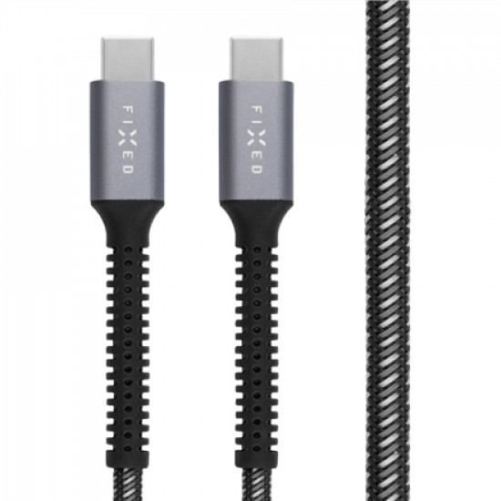 Fixed | Armor Cable USB-C/USB-C, 2 m, 240W | FIXDA-CC2-GR