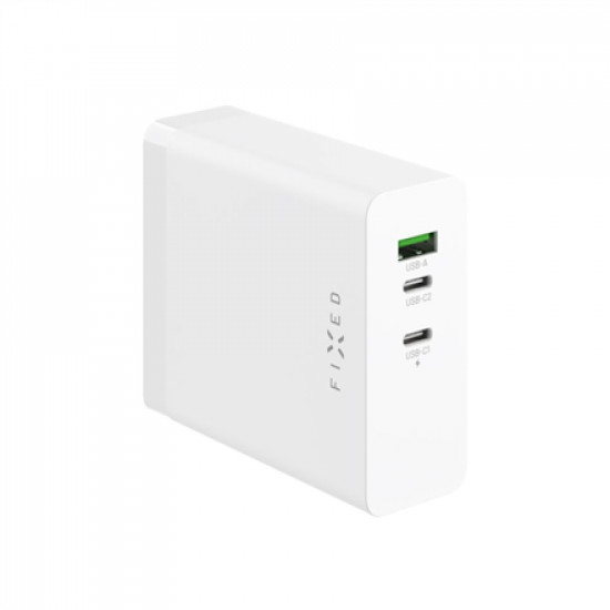 Fixed Charging Station 2xUSB-C/1xUSB, GaN, PD 3.1 support, 140W | FIXCG140-2C1A-WH