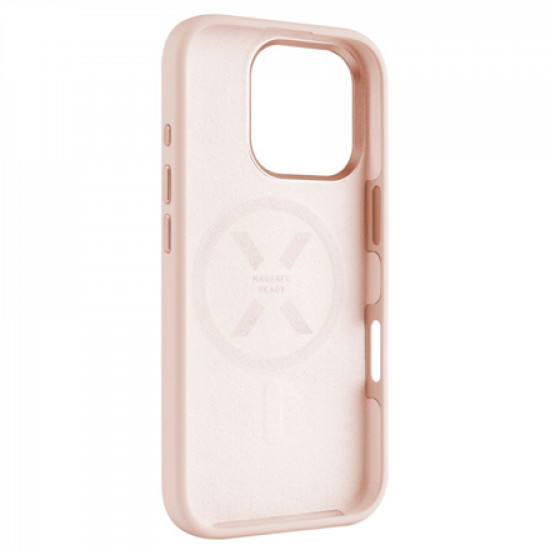 Fixed MagFlow | Back cover | Apple | iPhone 16 Pro | Liquid silicon | Pink