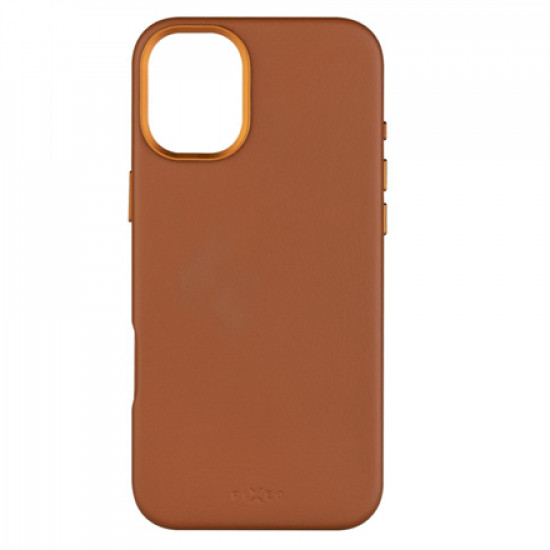 Fixed MagLeather | Back cover | Apple | iPhone 16 Plus | Leather | Brown