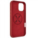 Fixed MagLeather | Back cover | Apple | iPhone 16 Plus | Leather | Red