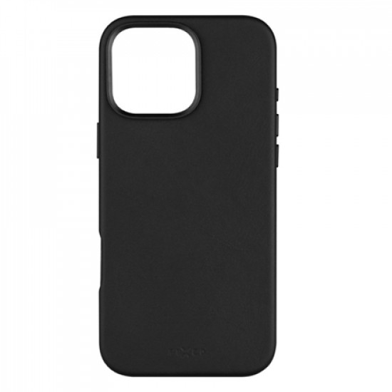 Fixed MagLeather | Back cover | Apple | iPhone 16 Pro Max | Leather | Black