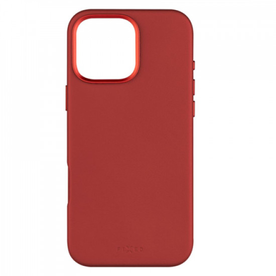 Fixed MagLeather | Back cover | Apple | iPhone 16 Pro Max | Leather | Red