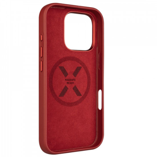 Fixed MagLeather | Back cover | Apple | iPhone 16 Pro | Leather | Red