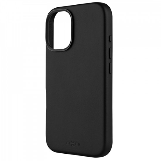 Fixed MagLeather | Back cover | Apple | iPhone 16 | Leather | Black