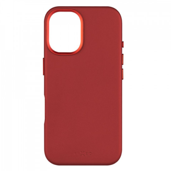 Fixed MagLeather | Back cover | Apple | iPhone 16 | Leather | Red