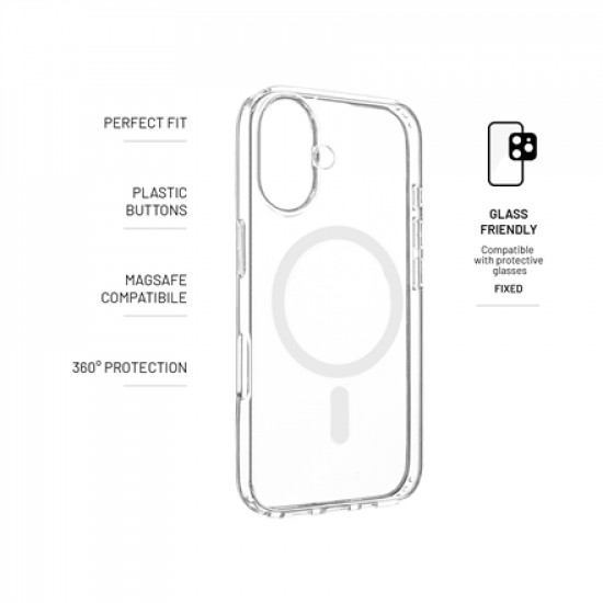 Fixed | MagPure | Back Cover | Apple | iPhone 16 | TPU | Clear