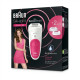 Braun | Epilator | Silk- pil 5 SE5500 | Operating time (max) 30 min | Bulb lifetime (flashes) Not applicable | Number of power levels 1 | Wet & Dry | White/Pink