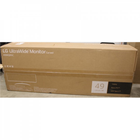 SALE OUT. LG 49WQ95C-W 49 UltraWide Curved LED Monitor 5120x1440/400cd/m2/5ms/ HDMI USB Type C Display Port DAMAGED PACKAGING | LG | Warranty 35 month(s) | DAMAGED PACKAGING