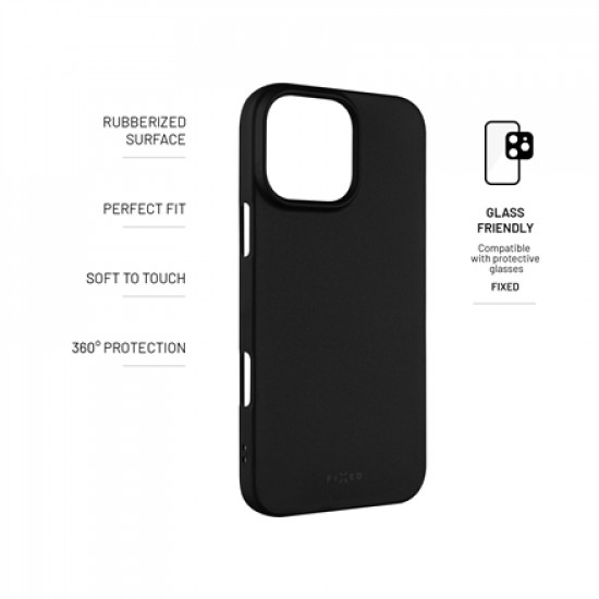 Fixed | Story | Back Cover | Apple | iPhone 16 Pro Max | Rubber | Black