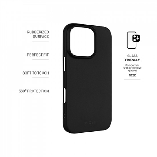 Fixed | Story | Back Cover | Apple | iPhone 16 Pro | Rubber | Black