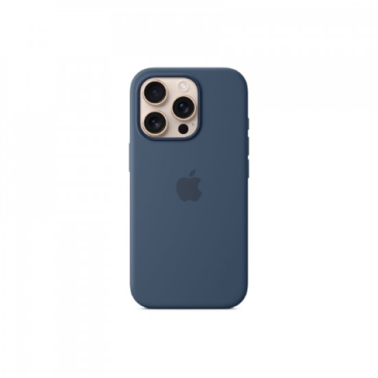 Apple iPhone 16 Pro Silicone Case with MagSafe - Denim | Apple