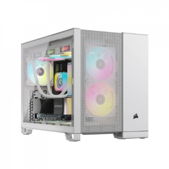 Corsair 2500D AIRFLOW Mid-Tower Dual Chamber PC Case, White | Corsair