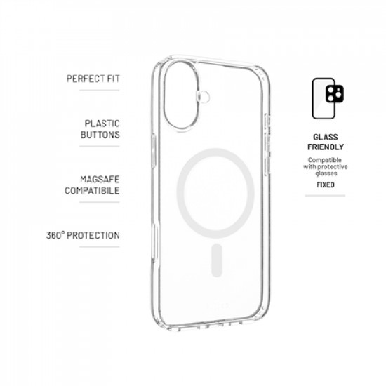 Fixed | MagPure | Back Cover | Apple | iPhone 16 Plus | TPU | Clear