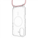 Fixed | MagPure Neck | Back Cover with Lanyard | Apple | iPhone 16 Plus | TPU | Clear, Pink