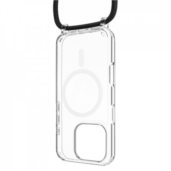 Fixed | MagPure Neck | Back Cover with Lanyard | Apple | iPhone 16 Pro Max | TPU | Clear, Black