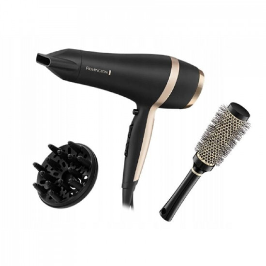 Remington Salon Smooth Hair Dryer Gift Set | D6940GP | 2100 W | Number of temperature settings 3 | Ionic function | Diffuser nozzle | Black