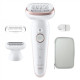 Braun Epilator | SES9-030 Silk pil 9 | Operating time (max) 50 min | Number of power levels 2 | Wet & Dry | White/Rose