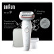 Braun Epilator | SES9-030 Silk pil 9 | Operating time (max) 50 min | Number of power levels 2 | Wet & Dry | White/Rose