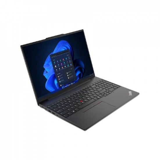 Lenovo ThinkPad E16 | Black | 16  | IPS | WUXGA | 1920 x 1200 pixels | Anti-glare | Intel Core Ultra 7 | 155H | 16 GB | SO-DIMM DDR5 | Solid-state drive capacity 512 GB | Intel Arc Graphics | Windows 11 Pro | 802.11ax | Bluetooth version 5.3 | Keyboard language Nordic | Keyboard backlit | Warranty 24 month(s) | Battery warranty 12 month(s)