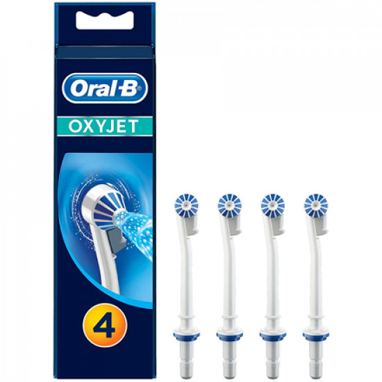 Oral-B | ED 17-4 | Toothbrush Heads, OxyJet | Heads | For adults | Number of brush heads included 4 | White