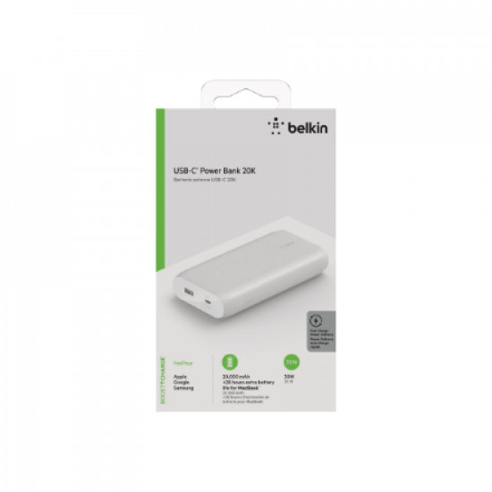 Belkin | Power Bank | BOOST CHARGE | 20000 mAh | USB-C | White