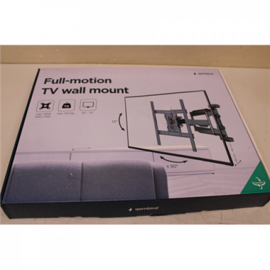 SALE OUT. Gembird WM-75ST-01 Full motion TV wall mount, 32 -75 , 45 kg | Gembird | Wall mount | WM-75ST-01 | Tilt, swivel, rotate | 32-75 