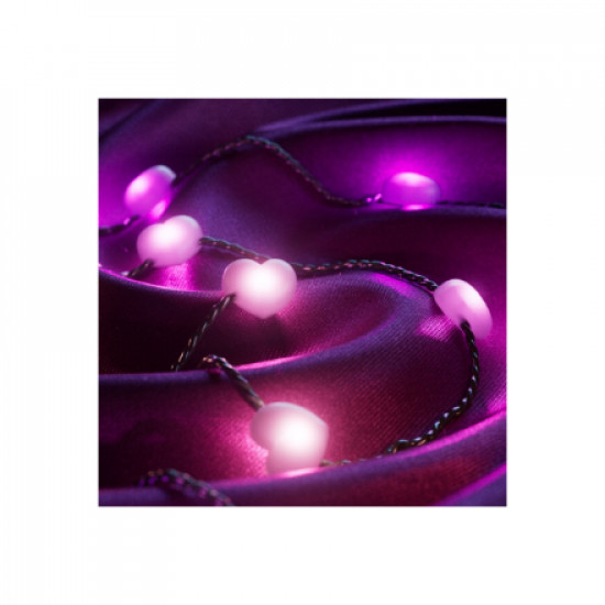 Twinkly Candies 200 Heart-shaped RGB LEDs, Green Wire, USB-C|Twinkly