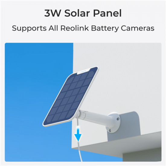 Reolink | Battery Wi-Fi Security Camera with Solar Panel | Argus Series B320 | Bullet | 3 MP | Fixed lens | IP65 | H.264 | Micro SD, Max. 128 GB