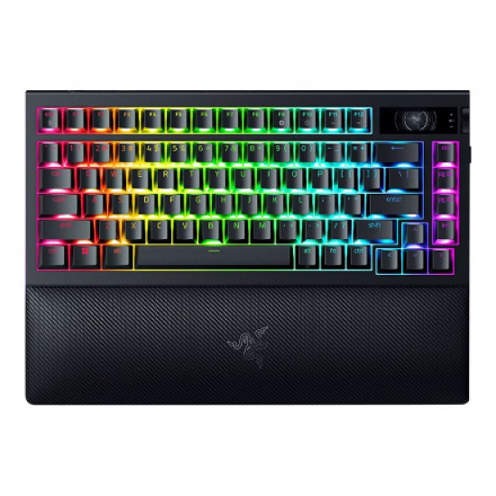 Razer | BlackWidow V4 Pro 75% | Mechanical Gaming Keyboard | 4K Hz Wireless | US | Black | Orange Tactile Switches Gen 3 | Wireless connection