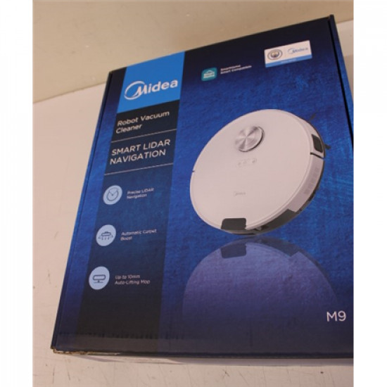 SALE OUT. Midea M9 Robot Vacuum Cleaner, White | Midea | Robot Vacuum Cleaner | M9 | Wet&Dry | Operating time (max) 180 min | Lithium Ion | 5200 mAh | Dust capacity 0.25 L | 4000 Pa | White | DAMAGED PACKAGING, DEMO