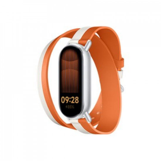 Xiaomi Dual-tone Leather Strap | 140 180mm | White and Orange | Calf Leather, PU (inside)