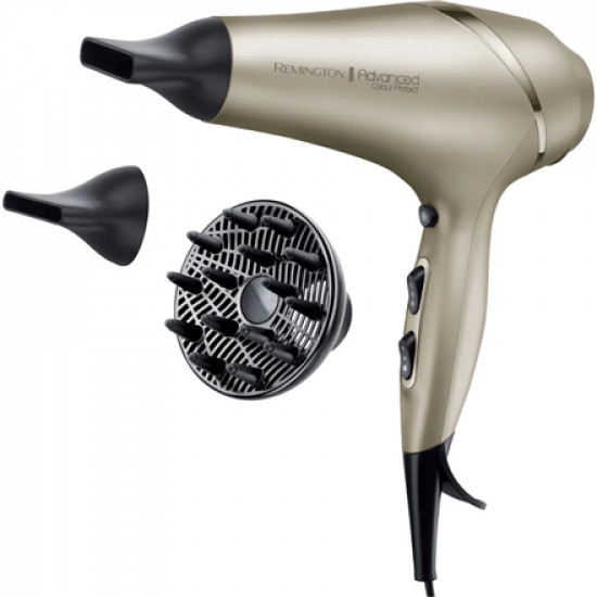 Remington Advanced Color Protect Hair Dryer | AC8605 | 2300 W | Number of temperature settings 3 | Ionic function | Diffuser nozzle | Gold