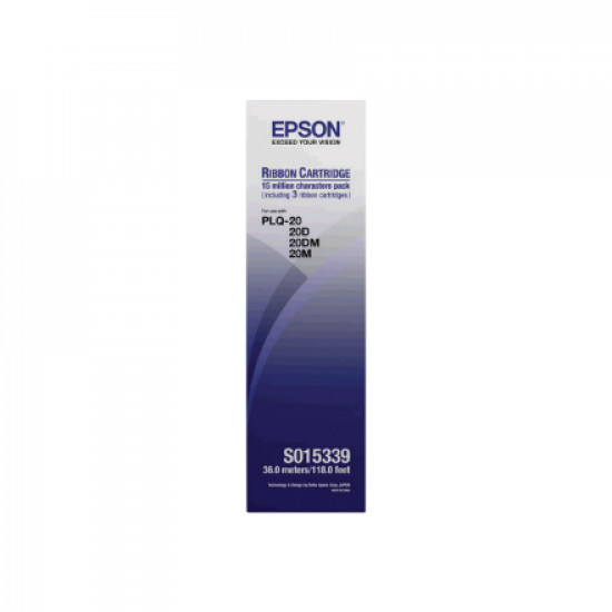 Epson Black Ribbon (3-Pack) or PLQ-20/22 | S015339 | Ribbon