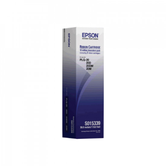 Epson Black Ribbon (3-Pack) or PLQ-20/22 | S015339 | Ribbon