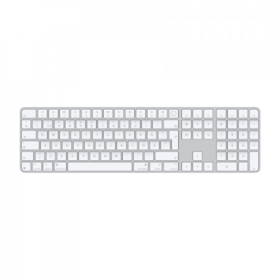 Apple Magic Keyboard with Touch ID and Numeric Keypad for Mac models with Apple silicon - Swedish - White Keys | Apple