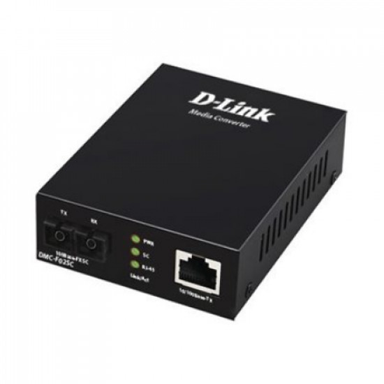 D-Link DMC-F02SC/E 10/100Base-TX to 100Base-FX SC Multi-Mode Media Converter (2 km)