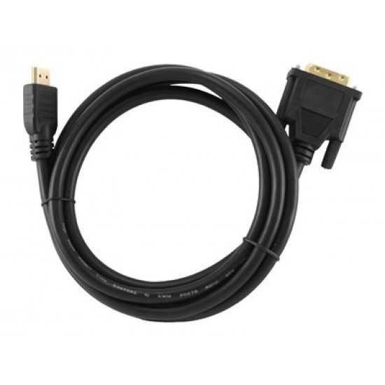 GEMBIRD HDMI to DVI male-male cable with gold-plated connectors 1.8m bulk package