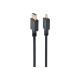 HDMI male to micro D-male black cable with gold-plated connectors, 1.8 m, bulk package