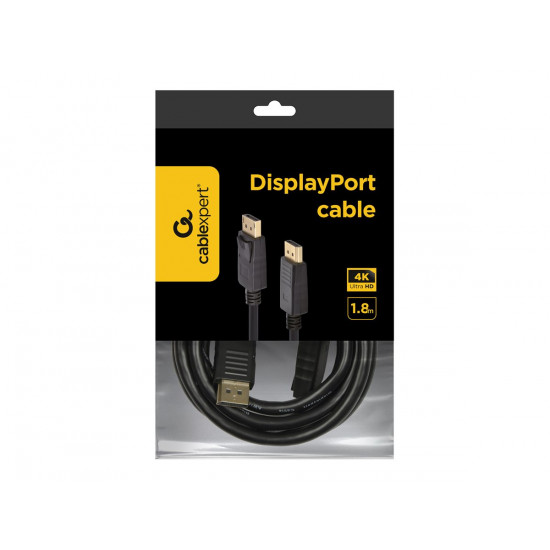 GEMBIRD CC-DP2-6 cable DISPLAYPORT V1.2 1 8M GOLD 4K Black