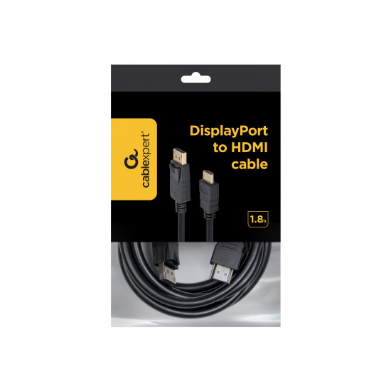 CABLE DISPLAY PORT TO HDMI/1.8M CC-DP-HDMI-6 GEMBIRD