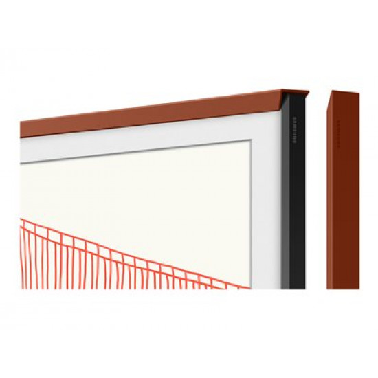 SAMSUNG Frame 55 Brick Red Beveled 2021 45 degree cut on inside