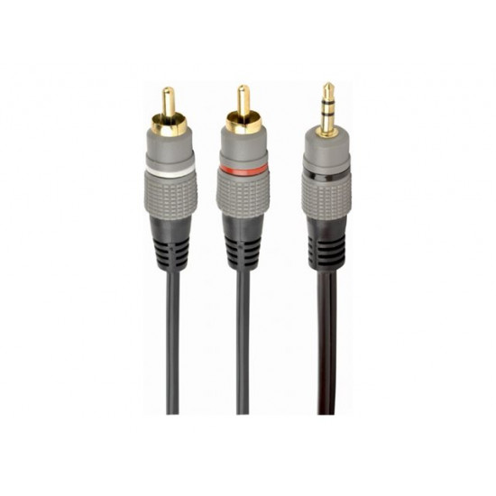 CABLE AUDIO 3.5MM TO 2RCA 1.5M/GOLD CCA-352-1.5M GEMBIRD