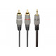 CABLE AUDIO 3.5MM TO 2RCA 1.5M/GOLD CCA-352-1.5M GEMBIRD