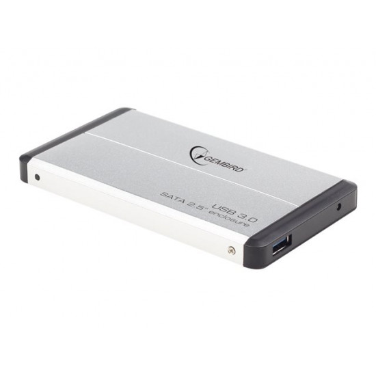 GEMBIRD EE2-U3S-2-S HDD/SSD enclosure for 2.5 SATA - USB 3.0 Aluminium Silver