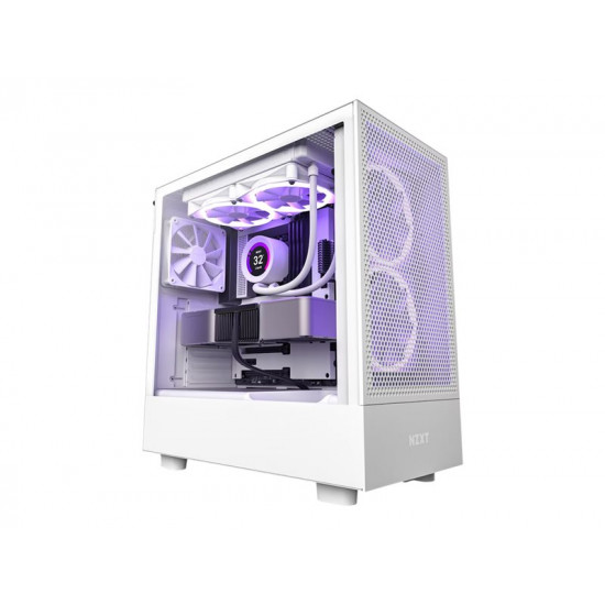 NZXT PC case H5 Flow RGB midi tower white