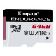 KINGSTON 64GB MICROSDXC ENDURANCE 95R/30W C10 A1 UHS-I CARD ONLY