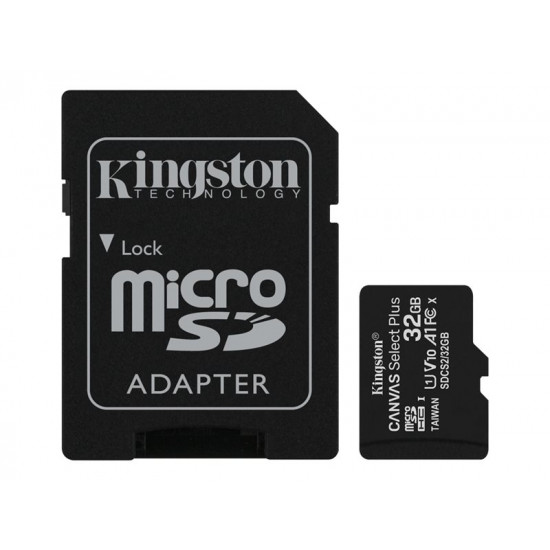 KINGSTON 32GB MICROSDHC CANVAS SELECT PLUS 100R